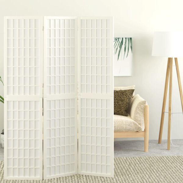 vidaXL Cloison de s&eacute;paration pliable 3 panneaux 120x170 cm Blanc