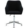 vidaXL Chaise pivotante &agrave; manger noir tissu