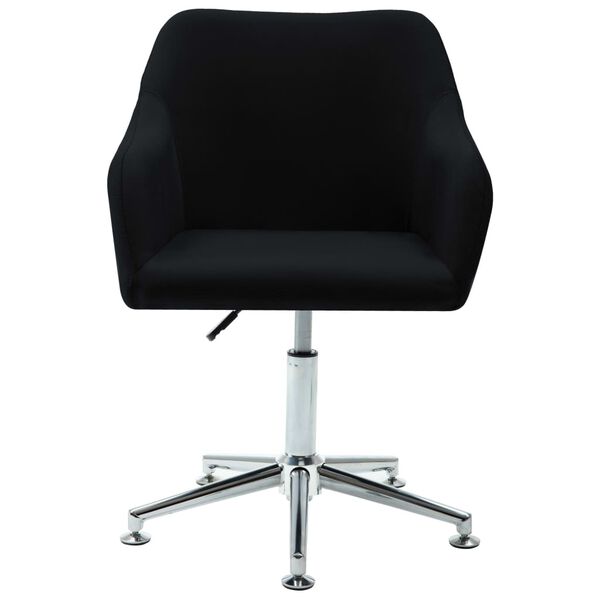 vidaXL Chaise pivotante &agrave; manger noir tissu