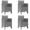 vidaXL Ensemble de salle &agrave; manger pour jardin 5 pcs Gris clair
