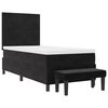 vidaXL Lit &agrave; ressorts avec matelas Noir 80 x 200 cm Velours