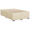 vidaXL Sommier &agrave; lattes de lit avec matelas cr&egrave;me 120x190 cm tissu