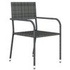 vidaXL Ensemble &agrave; manger de jardin 5 pcs Gris