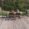 vidaXL Ensemble &agrave; manger de jardin 7 pcs R&eacute;sine tress&eacute;e Noir