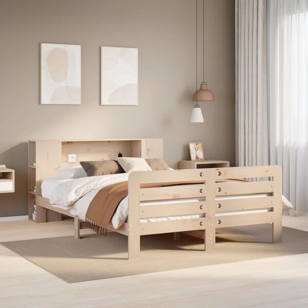 vidaXL Cadre de lit sans matelas 140x200 cm bois massif de pin