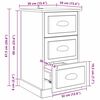 vidaXL Cabinet de chevet avec tiroir Ch&ecirc;ne noir 39 x 39 x 67,5 cm