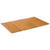 vidaXL Tapis de bain Uni Marron 80 x 50 cm bois