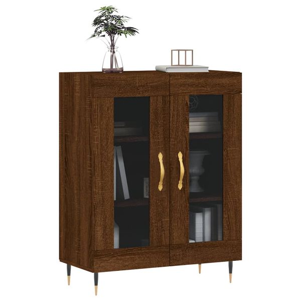vidaXL Buffet ch&ecirc;ne marron 69,5x34x90 cm bois d'ing&eacute;nierie