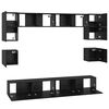 vidaXL Ensemble meuble TV 8 pcs Ch&ecirc;ne noir Bois d'ing&eacute;nierie