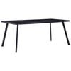 vidaXL Table &agrave; manger Noir 160x80x75 cm Verre tremp&eacute;