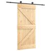 vidaXL Porte coulissante 95 x 210 cm Bois de pin massif (non trait&eacute;)