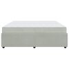 vidaXL Cadre de lit avec matelas Gris clair 200 x 200 cm tissu