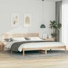 vidaXL Cadre de lit avec t&ecirc;te de lit Marron 200 x 210 cm Pin massif