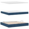 vidaXL Lit avec rangement et matelas avec matelas Bleu 200 x 200 cm