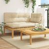 vidaXL Canap&eacute; d'angle palette de jardin et coussins bois acacia massif