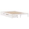 vidaXL Cadre de lit sans matelas blanc 150x200 cm bois de pin massif