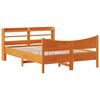 vidaXL Cadre de lit et t&ecirc;te de lit cire marron 150x200 cm bois de pin