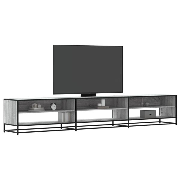 vidaXL Meuble TV sonoma gris 270x40x46 cm bois d'ing&eacute;nierie