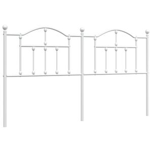 vidaXL T&ecirc;te de lit de remplacement m&eacute;tal blanc 180 cm