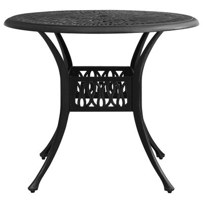vidaXL Table de jardin Noir 90x90x74 cm Aluminium coulé