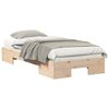 vidaXL Cadre de lit sur&eacute;lev&eacute; Marron 90 x 200 cm Bois massif en pin