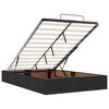 vidaXL Cadre de lit avec matelas avec matelas 2 pcs Noir tissu