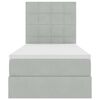 vidaXL Lit avec rangement et matelas Gris clair 90 x 190 cm Velours
