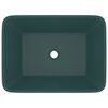 vidaXL Lavabo de luxe Vert fonc&eacute; mat 41x30x12 cm C&eacute;ramique