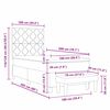 vidaXL Lit &agrave; ressorts avec matelas Gris clair 100 x 200 cm tissu