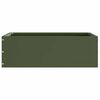 vidaXL Bordure de Pelouse Vert olive 40 x 40 x 13 cm Acier