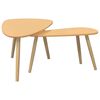 vidaXL Ensemble de tables basses 2 pcs Bois de pin massif Marron