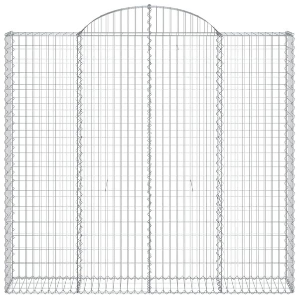 vidaXL Paniers &agrave; gabions arqu&eacute;s 8 pcs 200x50x180/200 cm Fer galvanis&eacute;