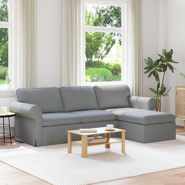 vidaXL Canap&eacute; Gris clair