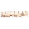 vidaXL Salon de jardin 8 pcs avec coussins bois massif