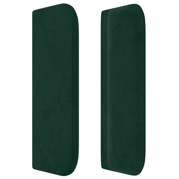vidaXL T&ecirc;te de lit avec oreilles Vert fonc&eacute; 103x16x78/88 cm Velours