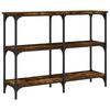 vidaXL Table console chêne fumé 100x29x75 cm bois d'ingénierie