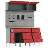 vidaXL Ensemble de placards de travail avec tiroir 8 pcs Rouge