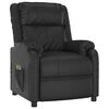 vidaXL Fauteuil de massage Noir Similicuir
