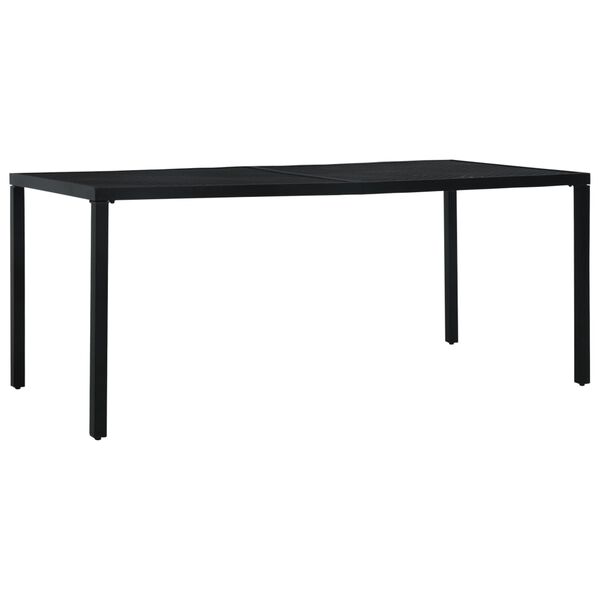 vidaXL Ensemble &agrave; manger d'ext&eacute;rieur 9 pcs Acier Noir