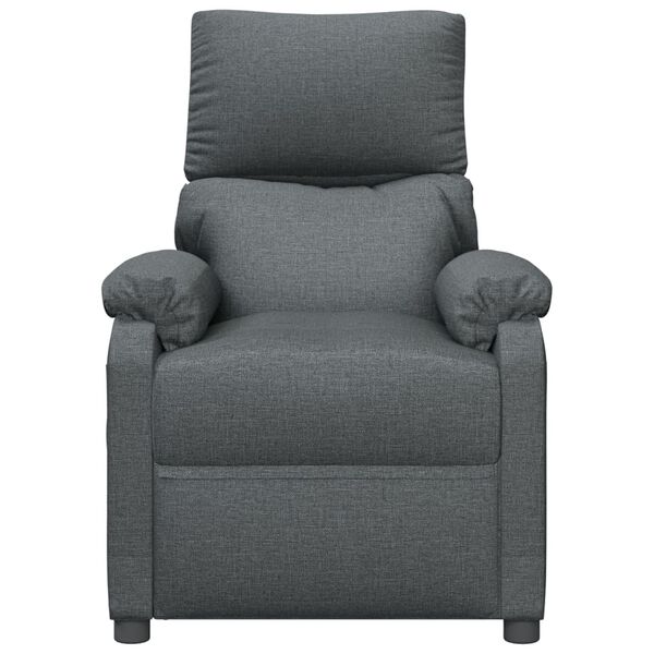 vidaXL Fauteuil de massage inclinable Gris fonc&eacute; Tissu