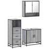 vidaXL Ensemble de meubles de salle de bain 3 pcs Sonoma gris