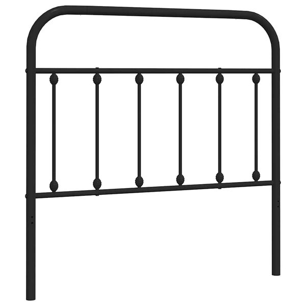 vidaXL T&ecirc;te de lit m&eacute;tal noir 100 cm