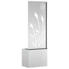 vidaXL &Eacute;cran de confidentialit&eacute; de jardin Fretwork Argent&eacute; 50 x 140 cm