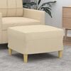 vidaXL Repose-pied Cr&egrave;me 60x50x41 cm Tissu