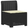 vidaXL Canap&eacute; de jardin 1 place avec coussin look rotin PP Anthracite