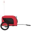 vidaXL Remorque de v&eacute;lo pour animaux de compagnie rouge et noir