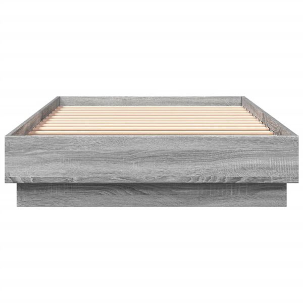 vidaXL Cadre de lit sans matelas sonoma gris 100x200 cm