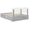 vidaXL Cadre de lit Gris Sonoma 160 x 200 cm Bois d'ing&eacute;nierie