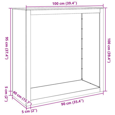 vidaXL Portant de bois de chauffage vert 100x40x100 cm acier