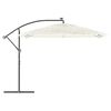 vidaXL Parasol de jardin avec m&acirc;t en acier blanc 290x290x238 cm